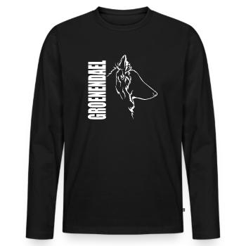 GROENENDAEL Profil Chiens Wilsigns - T-shirt manches longues Premium bio Homme - noir - Devant - Nico (187cm)
