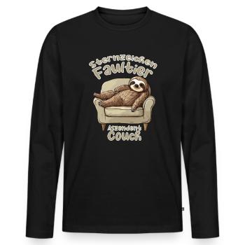 Sternzeichen Faultier Aszendent Couch Lustige - Männer Premium Bio Langarmshirt - Schwarz - Vorne - Nico (187cm)