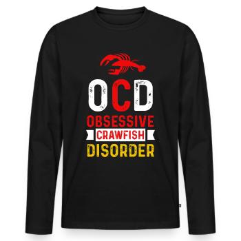 crayfish - Men's Premium Organic Long Sleeve Shirt - black - Front - Nico (187cm)