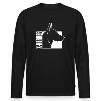 X Herder Profile Dogs Dog Dog Sports Wilsigns - Men's Premium Organic Long Sleeve Shirt - black - Front - Nico (187cm)
