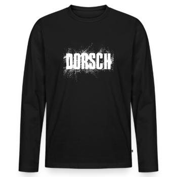 Morue - T-shirt manches longues Premium bio Homme - noir - Devant - Nico (187cm)