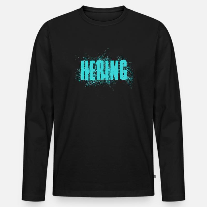 Hering - Männer Premium Bio Langarmshirt - Schwarz