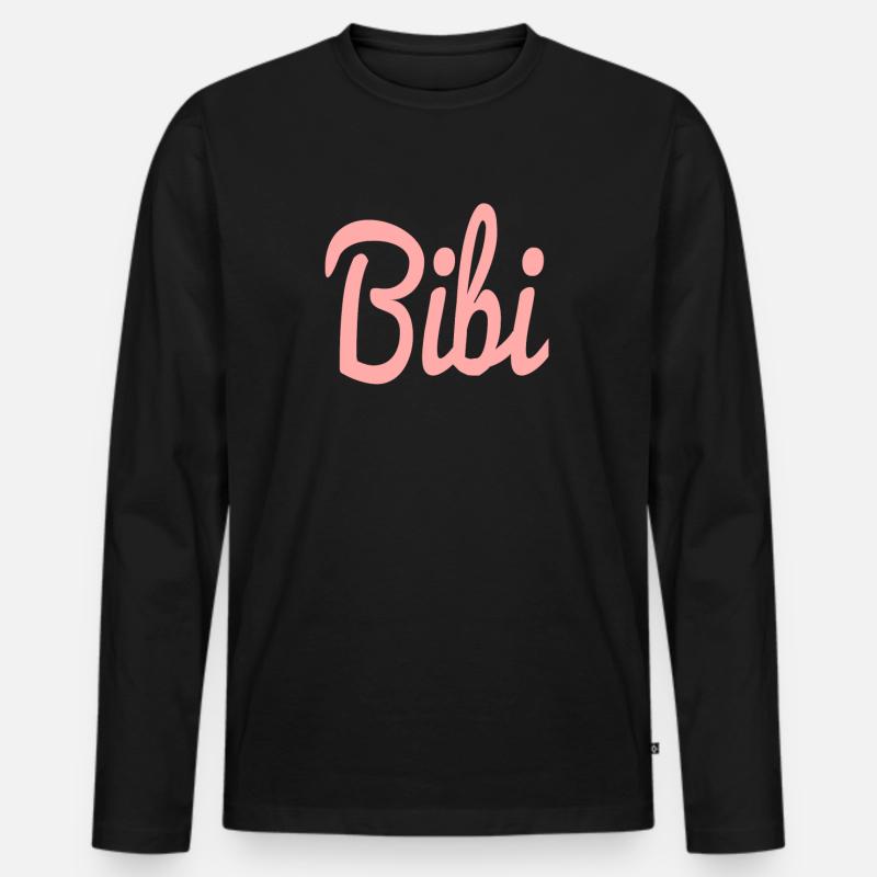 Bibi - Männer Premium Bio Langarmshirt - Schwarz