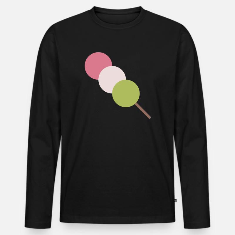 Dango am Stil - Männer Premium Bio Langarmshirt - Schwarz
