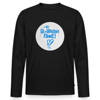 Mein Favorit 2024 - Männer Premium Bio Langarmshirt - Schwarz - Vorne - Nico (187cm)
