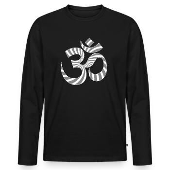 tekno om aum spiral 23 - Men's Premium Organic Long Sleeve Shirt - black - Front - Nico (187cm)