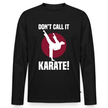 Tang Soo Do Kämpfer | Koreanisch Kämpfen Geschenke - Männer Premium Bio Langarmshirt - Schwarz - Vorne - Nico (187cm)
