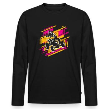 Quad Biker Offroad Quad Rider Girls ATV - Men's Premium Organic Long Sleeve Shirt - black - Front - Nico (187cm)