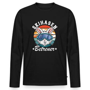 Lustiges Ski Skihasen Betreuer Skiurlaub After Ski - Männer Premium Bio Langarmshirt - Schwarz - Vorne - Nico (187cm)