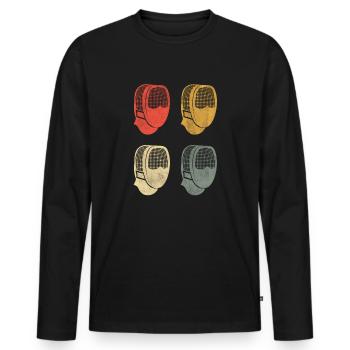 Fechter Fechten Fencer Fechtsport Fencing - Men's Premium Organic Long Sleeve Shirt - black - Front - Nico (187cm)