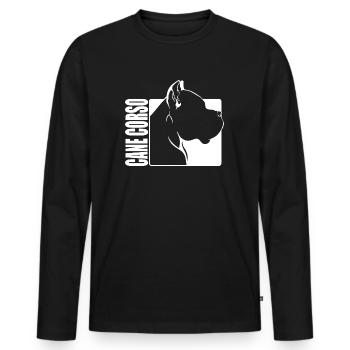Cane Corso Profil Chiens Chien Wilsigns - T-shirt manches longues Premium bio Homme - noir - Devant - Nico (187cm)