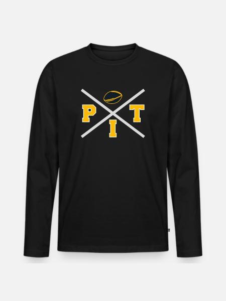 Croix de Pittsburgh - T-shirt manches longues Premium bio Homme - noir