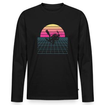 Scuba Diver Diver Plongée sous-marine Scuba Diver - T-shirt manches longues Premium bio Homme - noir - Devant - Nico (187cm)