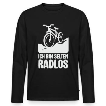 Rarement vélo sans roues vélo de montagne vélo de route vélo - T-shirt manches longues Premium bio Homme - noir - Devant - Nico (187cm)