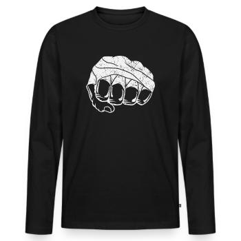Mma Faust Mixed Martial Arts Fighter - T-shirt manches longues Premium bio Homme - noir - Devant - Nico (187cm)