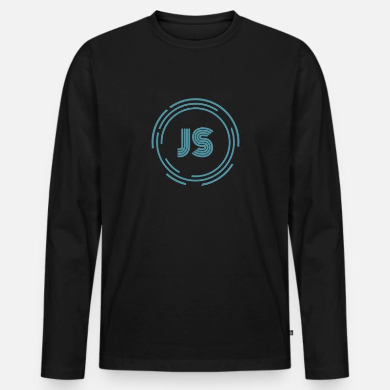 Java Script - Men's Premium Organic Long Sleeve Shirt - black