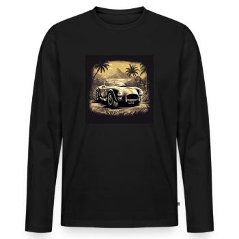 AC COBRA KOLLEKTION - Männer Premium Bio Langarmshirt - Schwarz - Vorne - Nico (187cm)