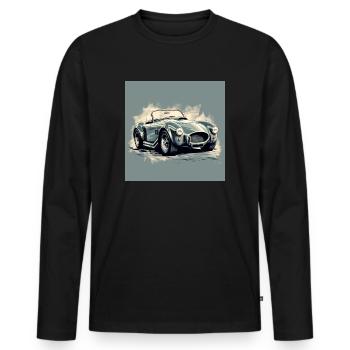 AC COBRA KOLLEKTION - Männer Premium Bio Langarmshirt - Schwarz - Vorne - Nico (187cm)