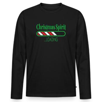 Christmas Spirit ... Loading - Men's Premium Organic Long Sleeve Shirt - black - Front - Nico (187cm)