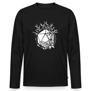 pen and paper natur würfel - Männer Premium Bio Langarmshirt - Schwarz - Vorne - Nico (187cm)