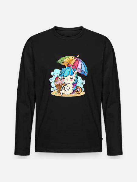 Unicorn Dreams - Men's Premium Organic Long Sleeve Shirt - black