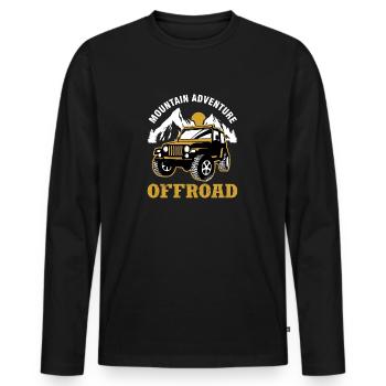 Offroad jeep off-road vehicle - Men's Premium Organic Long Sleeve Shirt - black - Front - Nico (187cm)