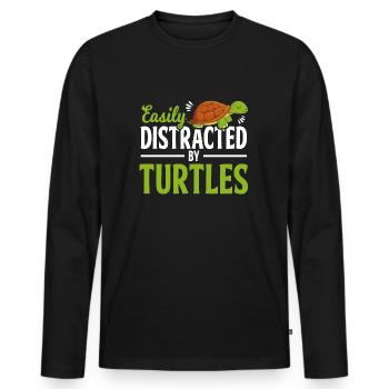 Turtle And Turtle - Men's Premium Organic Long Sleeve Shirt - black - Front - Nico (187cm)