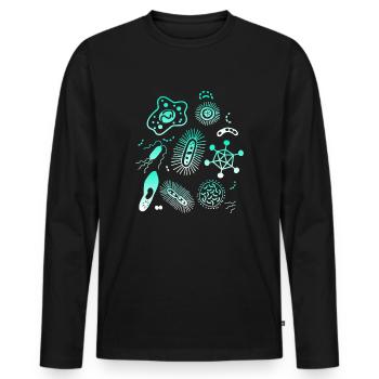 Biologie Zellen Labor Biologe Geschenk - Männer Premium Bio Langarmshirt - Schwarz - Vorne - Nico (187cm)