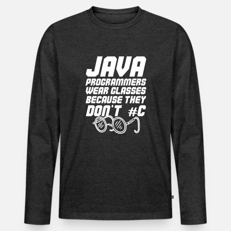 Cooler Java-Programmierer Männer Premium Bio Langarmshirt