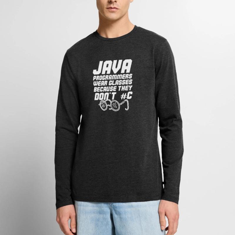 Cool Java programmer Men's Premium Organic Long Sleeve Shirt