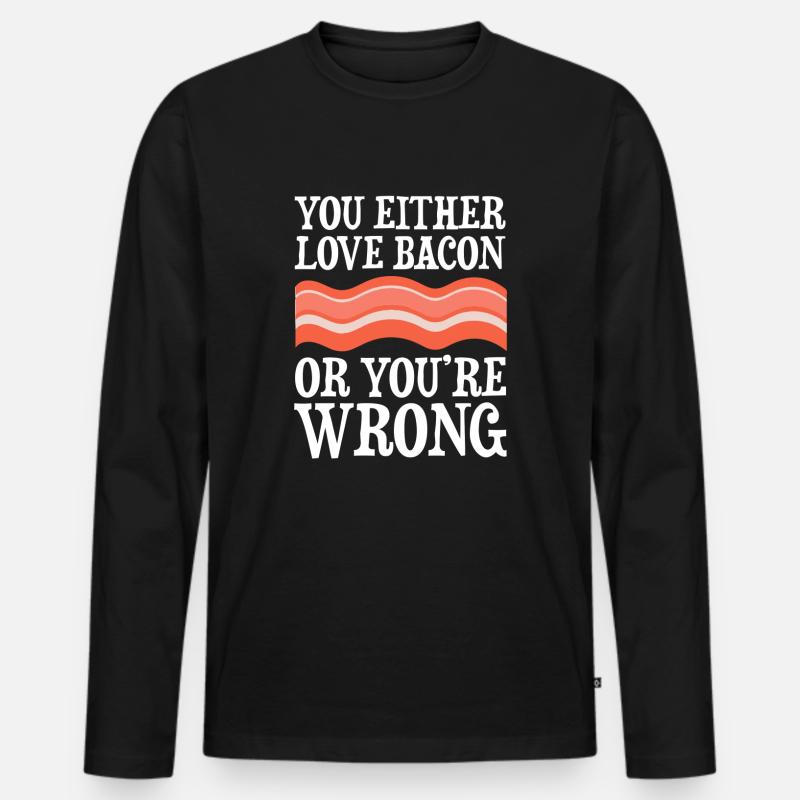 Speck Liebe - Männer Premium Bio Langarmshirt - Schwarz