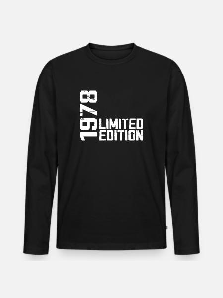 Legendär seit 1978 Geburtstagsgeschenk 1978 - Männer Premium Bio Langarmshirt - Schwarz