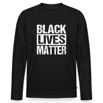 Black Lives Matter - Men's Premium Organic Long Sleeve Shirt - black - Front - Nico (187cm)