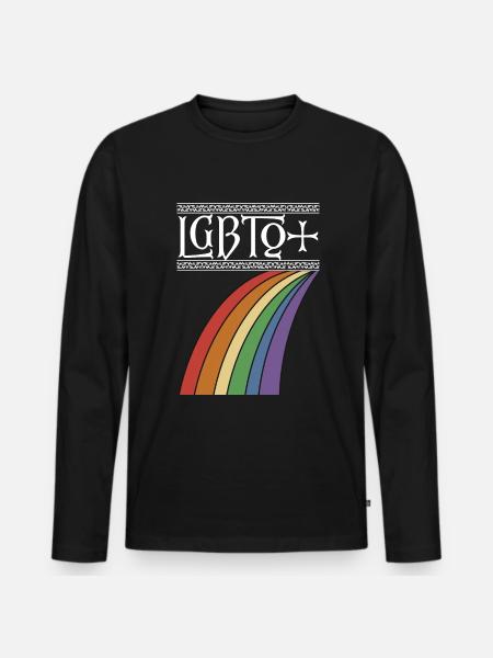 LGBTQ+ - Männer Premium Bio Langarmshirt - Schwarz