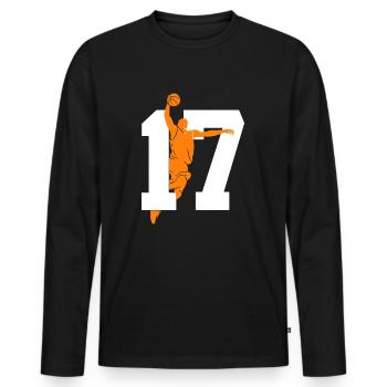 NUMBER 17 BASKETBALL 17TH BIRTHDAY - Men's Premium Organic Long Sleeve Shirt - black - Front - Nico (187cm)