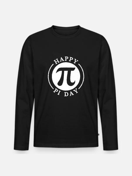Happy Pi Day - Men's Premium Organic Long Sleeve Shirt - black