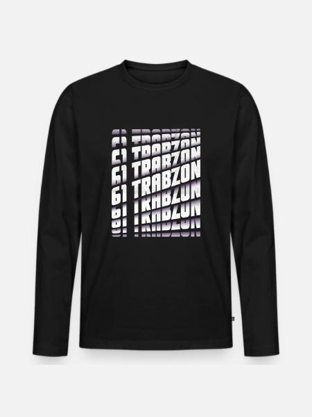 61 Trabzon - Men's Premium Organic Long Sleeve Shirt - black