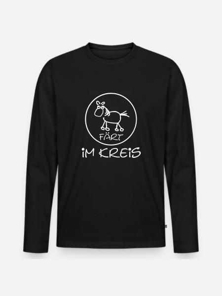 faert_im_kreis_weiss - Männer Premium Bio Langarmshirt - Schwarz