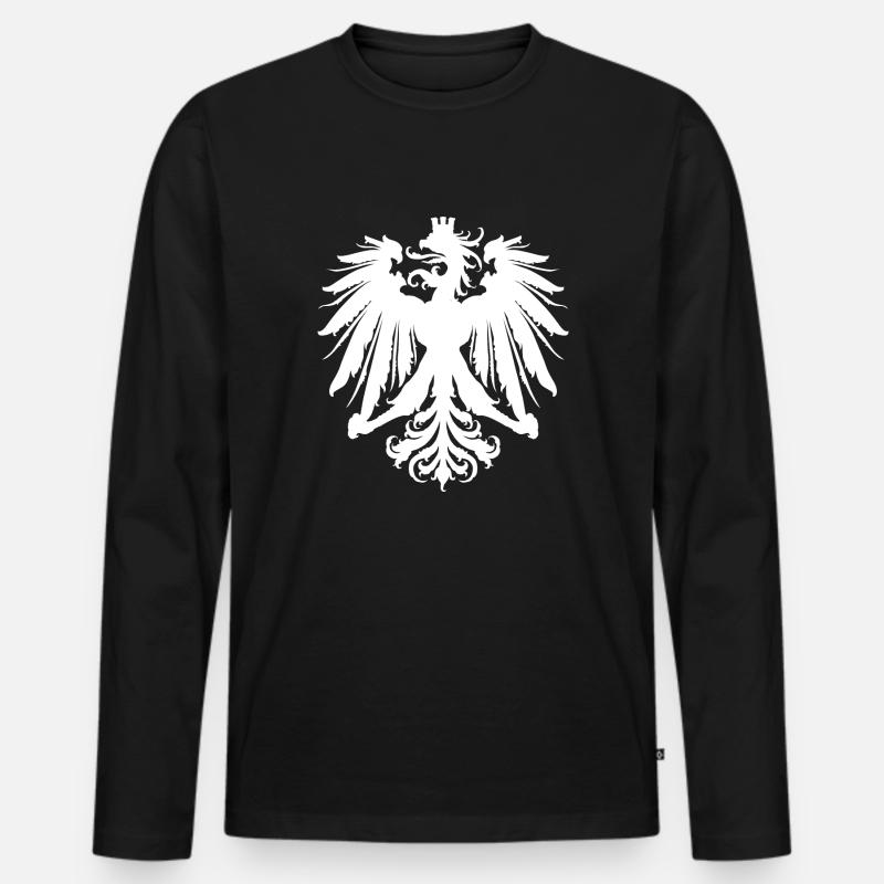 Adler 2 - Männer Premium Bio Langarmshirt - Schwarz