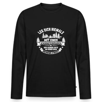 schornsteinfegerin - Männer Premium Bio Langarmshirt - Schwarz - Vorne - Nico (187cm)