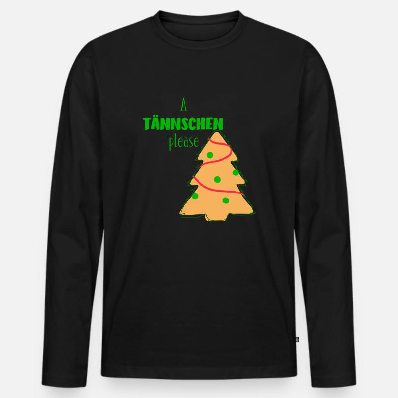 A Tännschen Please - Männer Premium Bio Langarmshirt - Schwarz