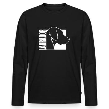 Labrador Profil Labbi Chiens Chien Wilsigns - T-shirt manches longues Premium bio Homme - noir - Devant - Nico (187cm)