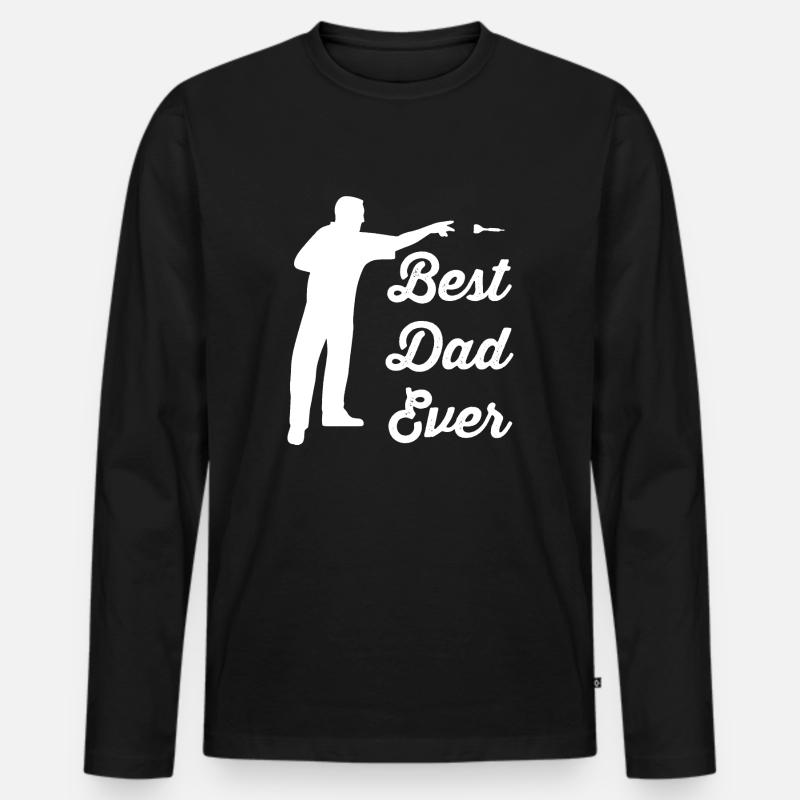 Pfeil - Männer Premium Bio Langarmshirt - Schwarz