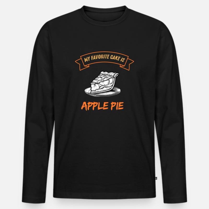 Kuchen & Kuchen - Männer Premium Bio Langarmshirt - Schwarz
