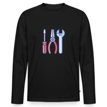 Tool - Men's Premium Organic Long Sleeve Shirt - black - Front - Nico (187cm)