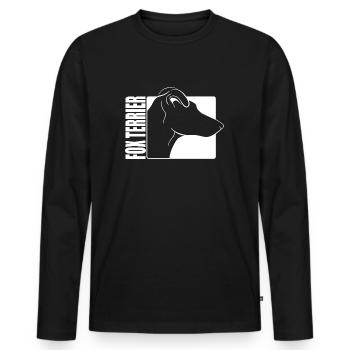 Profil Smooth Fox Terrier Wilsigns Chiens Chien - T-shirt manches longues Premium bio Homme - noir - Devant - Nico (187cm)