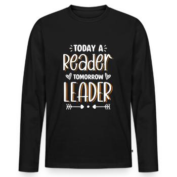 Arbeit Job Vorgesetzter Angestellter - Männer Premium Bio Langarmshirt - Schwarz - Vorne - Nico (187cm)