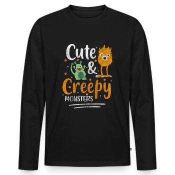 Créature d’horreur Terrifiant Monster Hunter - T-shirt manches longues Premium bio Homme - noir - Devant - Nico (187cm)