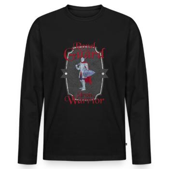 Noblesse de l’épée - T-shirt manches longues Premium bio Homme - noir - Devant - Nico (187cm)