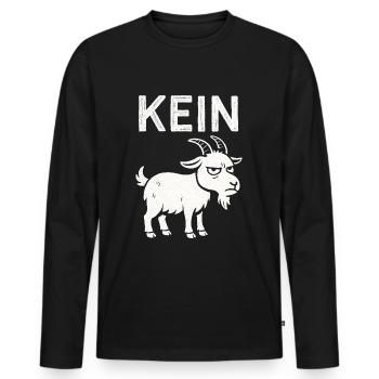Lustiger Spruch Witzig Kein Bock Geschenkidee - Männer Premium Bio Langarmshirt - Schwarz - Vorne - Nico (187cm)